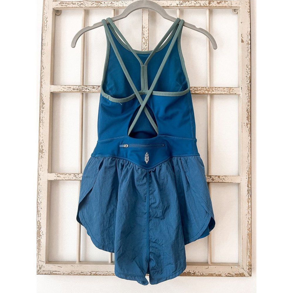 NWT Free People Movement Last Mile Runsie in Blue - Picture 6 of 10